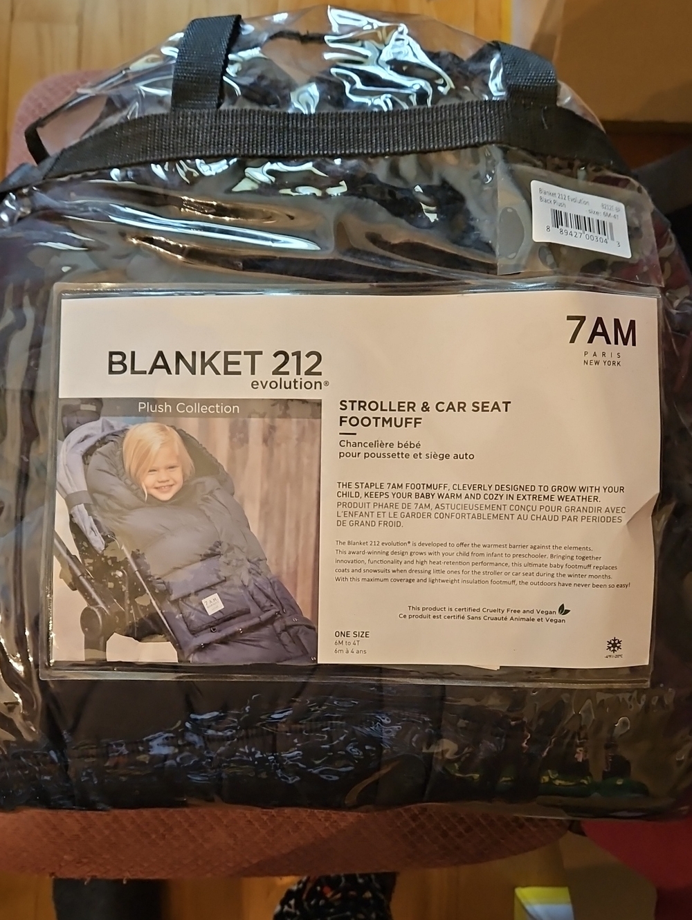 7AM BLANKET 212 Plush Stroller & Car Seat Footmuff - Navy